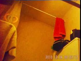 26 yo brunette with nice ass caught by spy cam in shower