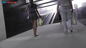 Coquette accidently participates in sexy upskirts