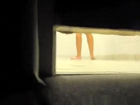 Teen in shower busts voyeur