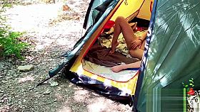 Babe Masturbate Pussy Orgasm Outdoors - Spy Cam