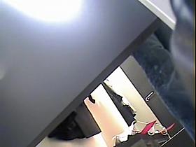 Cabin voyeur horny scenes with leggy amateur in jeans