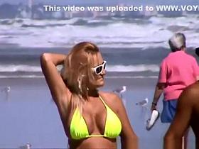 Mature woman in bikini with big tits