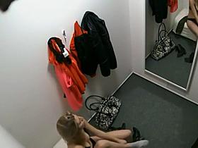 Smoking hot teen girl trying new clothes