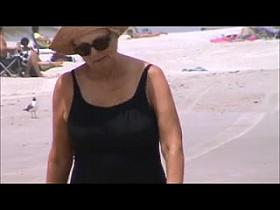 great mature jiggly tits beach stroll 37