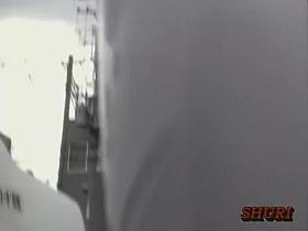 Gorgeous Asian babe boob sharked on a parking lot.