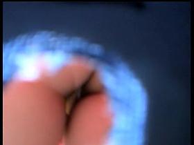 Gorgeous booty with erotic dark slit up the skirt