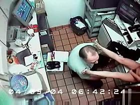 Young lady masturbates and dances for job interview