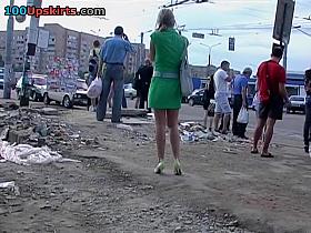 Following legal age teenager upskirt angel in the bus