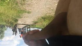 Flashing young couple