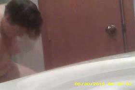 Long hidden cam of wife's belly and breasts Menorcan hotel