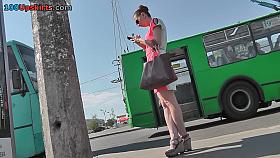 Gentle ass and white panties in hidden cam upskirts