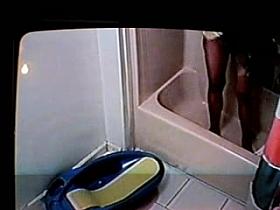 girlfriend on bathroom spycam