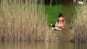 Couple fuck bear the river