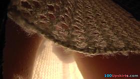 Hot amateur upskirt show tasty ass of a sexy rogue
