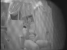 Woman read book and masturbating in toilet