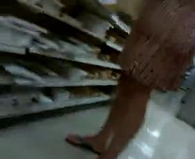 Hippie chick upskirt