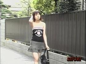 Public sharking adventure with small fragile bimbo being involved in it