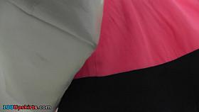 Hottie excides her intimate parts in upskirt public vid