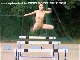 Japanese princess runs the hurdles in the nude