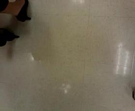 Upskirt waiting in line