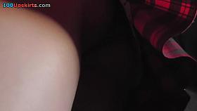 Steal a look up red tartan mini petticoat