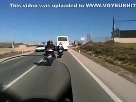 Thong of a motorcycle girl