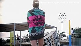 Attractive Italian woman sunbathes completely naked