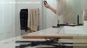 Amateur with a bush takes a shower