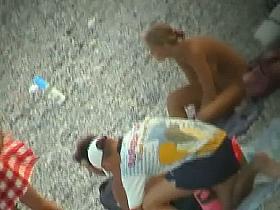 Splendid nude beach voyeur spy cam video