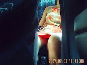 bus upskirt back seat