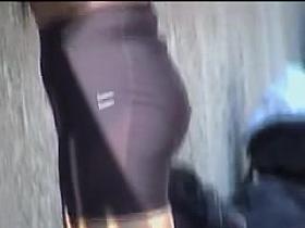 Tight short shorts are worn by the well shaped amateur 03f