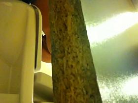 I put my cam above the wall and shot girl pissing in toilet