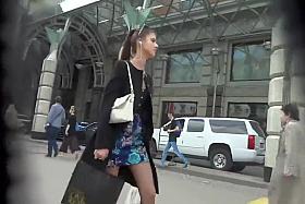 Fishnet stockings on a great pair of legs