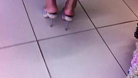 Milf ass in white leggins