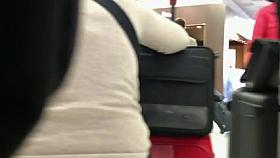 Nice White Thong - Waiting at the airport - Part I