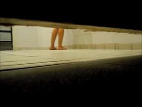 spy on public shower