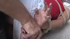 Busty blonde banged by the river