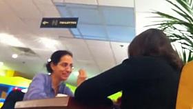 Candid Arab Woman Shoeplay Flats Feet