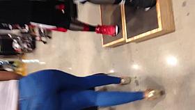 Nice fat booty Milf in blue jeans