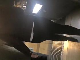 Big ass in tight black pants