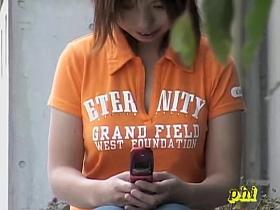 Asian babe with nice tits gets boob sharked on the street.