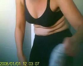 before the shower tits and hairypussy sazz