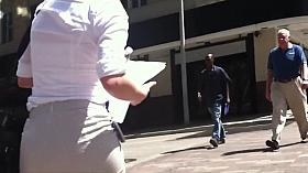 Candid bubble butt coworker