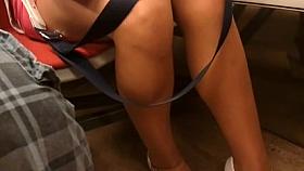 Public Shiny Hose Miniskirt