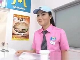 Horny Asian girl gets horny in the store part1