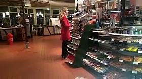 Candid Camera Woman Blows Dick and Walks with Jizz on Face