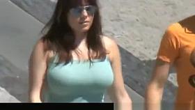 Down blouse bouncing titties 2