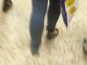 Nicely Caught Girl In Tight Shorts