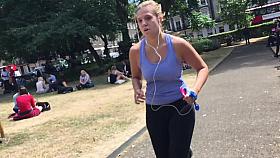 Sexy Jogger Has Lovely Tits