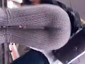 Street candid leggings